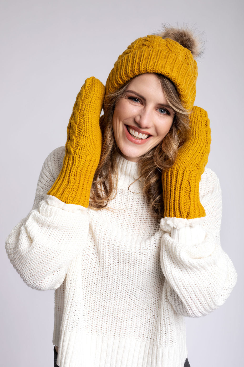 Mustard Yellow - Cozy Lined Mittens