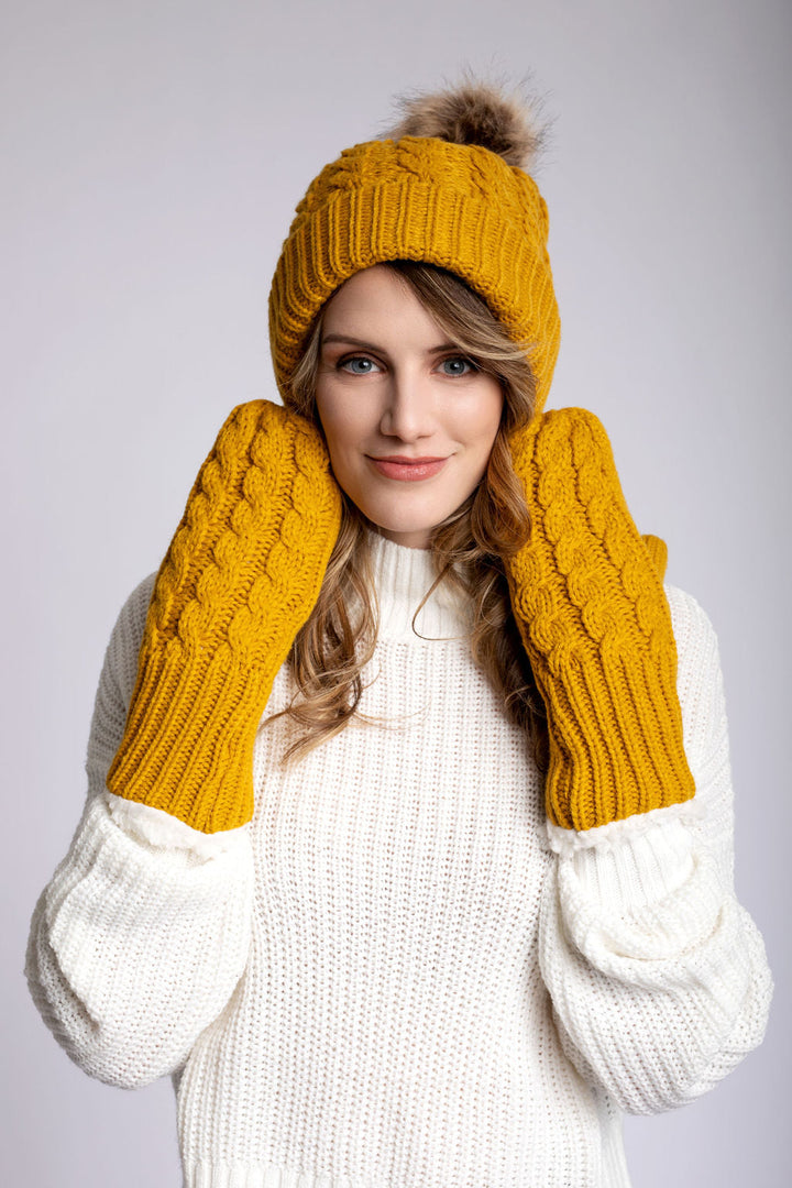 Mustard Yellow - Cozy Lined Mittens