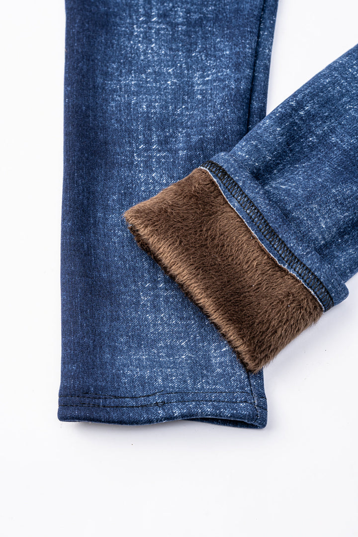 Dyed Denim - Cozy Lined Leggings