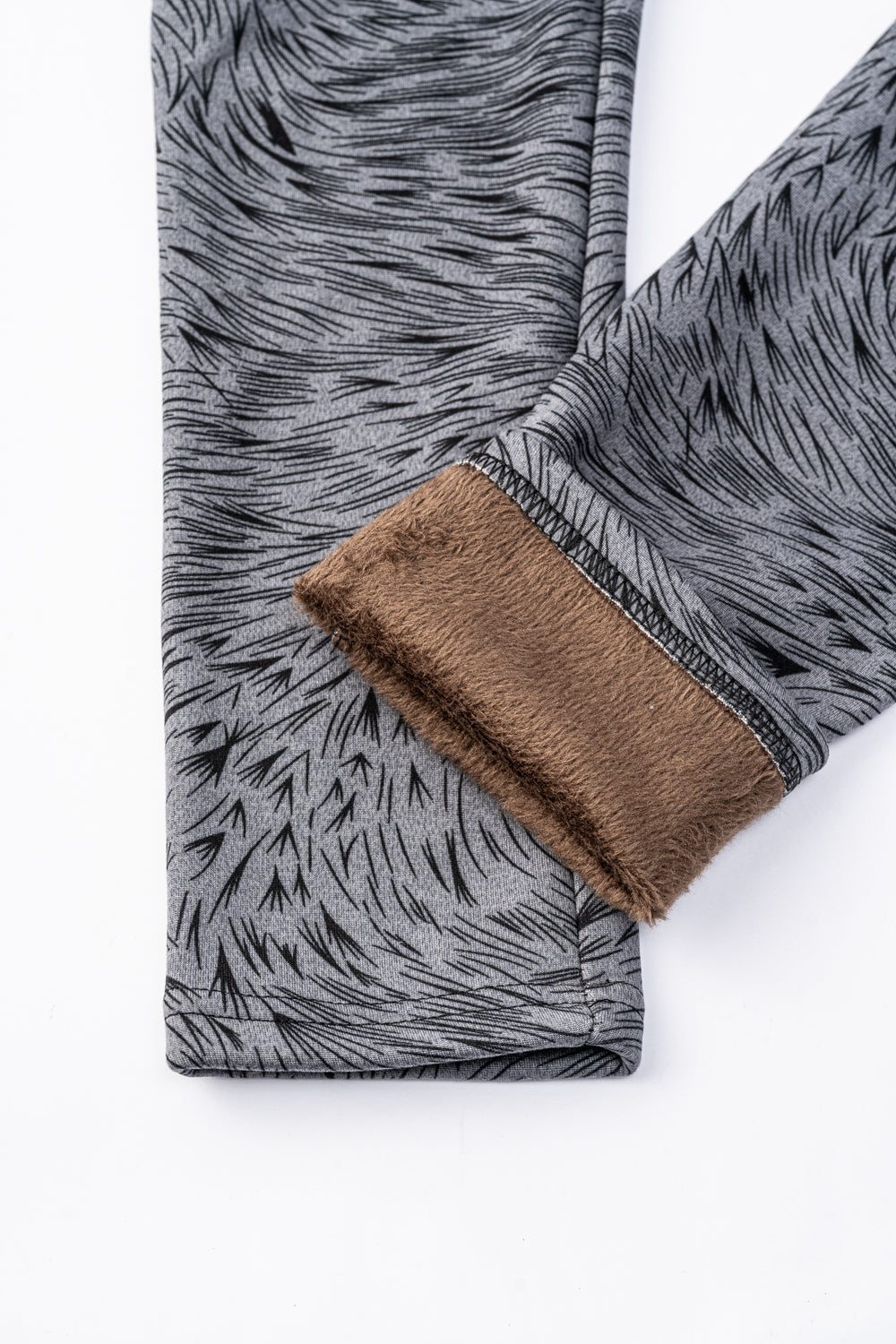 Printed Lines - Cozy Lined Leggings