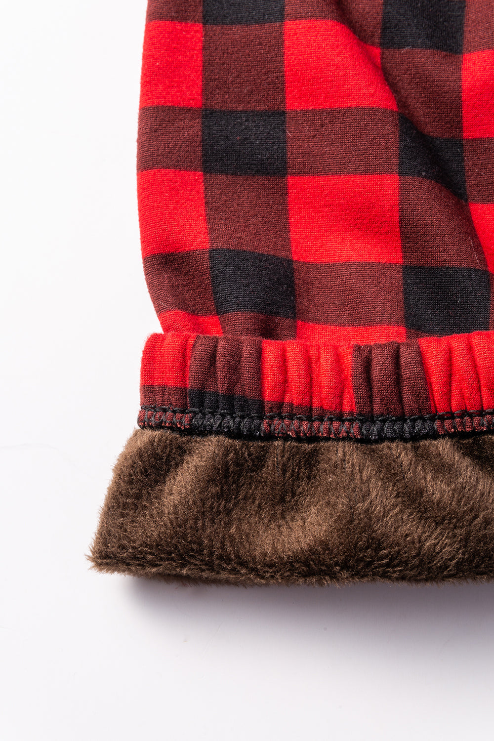 Red Plaid Kid's - Cozy Lined Leggings