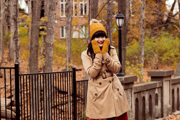 Mustard Yellow - Cozy Lined Mittens