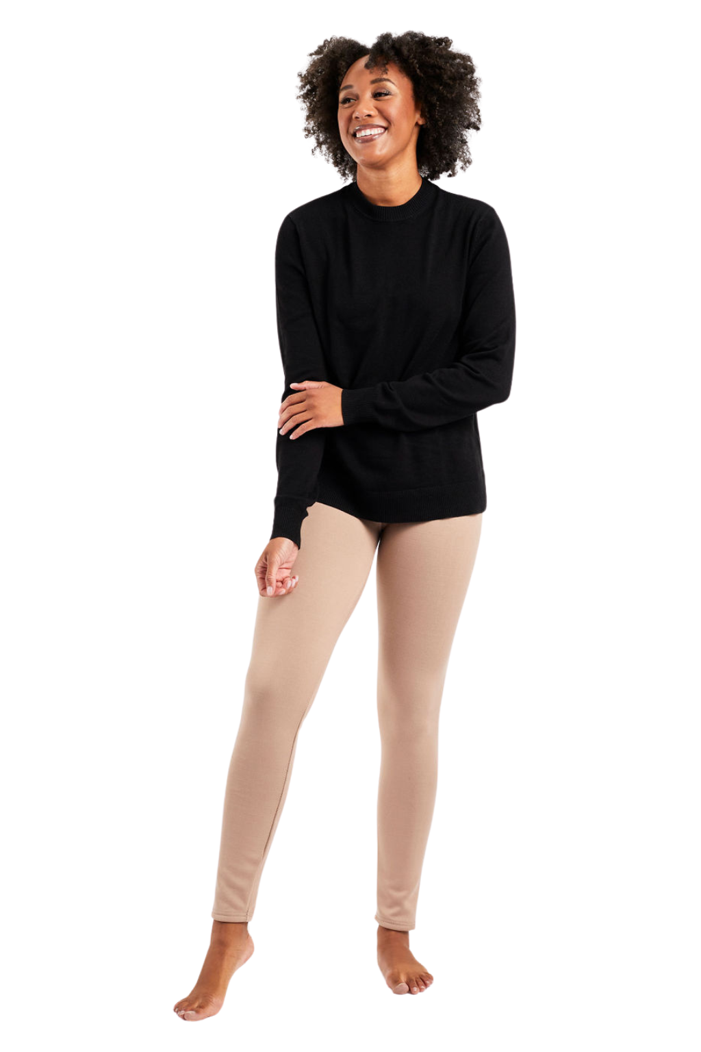 Latte - Cozy Lined Leggings