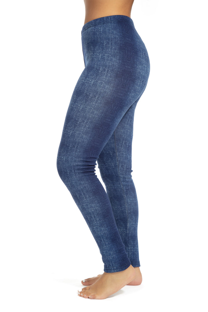 Dyed Denim - Cozy Lined Leggings