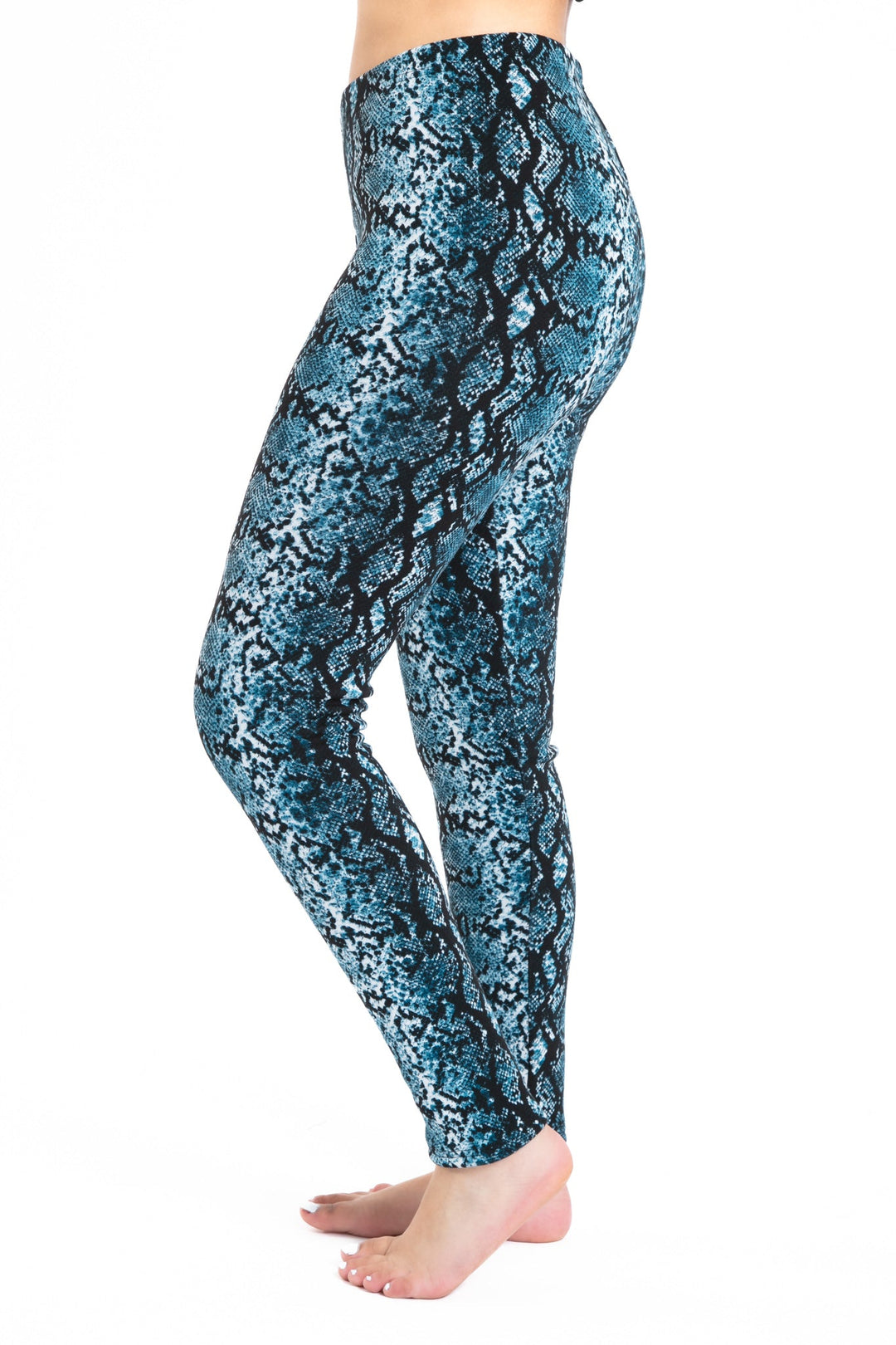Blue Snake - Cozy Lined Leggings