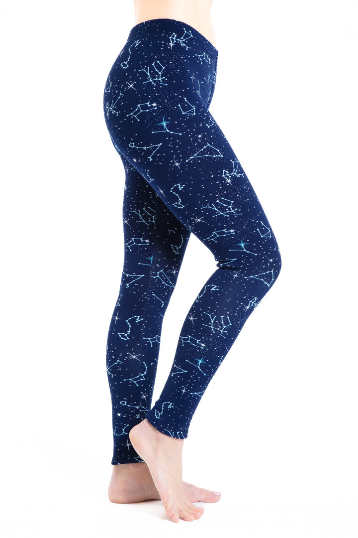 Blue Constellation - Cozy Lined Leggings