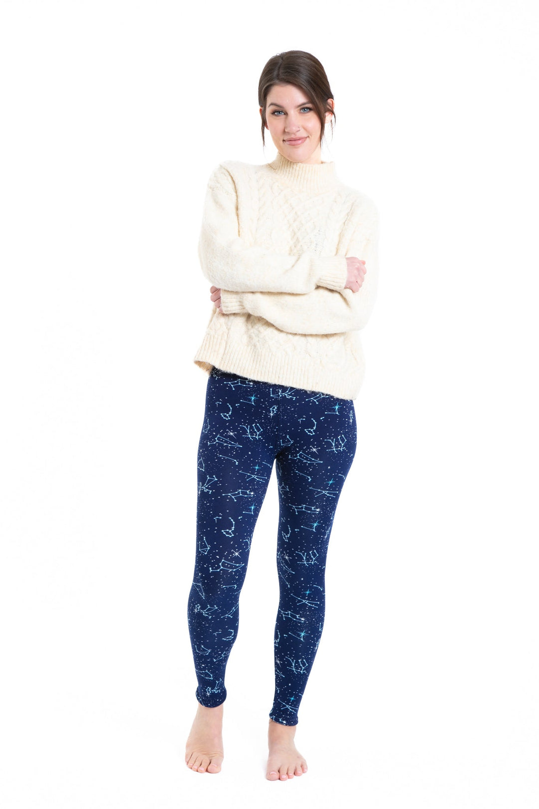 Blue Constellation - Cozy Lined Leggings