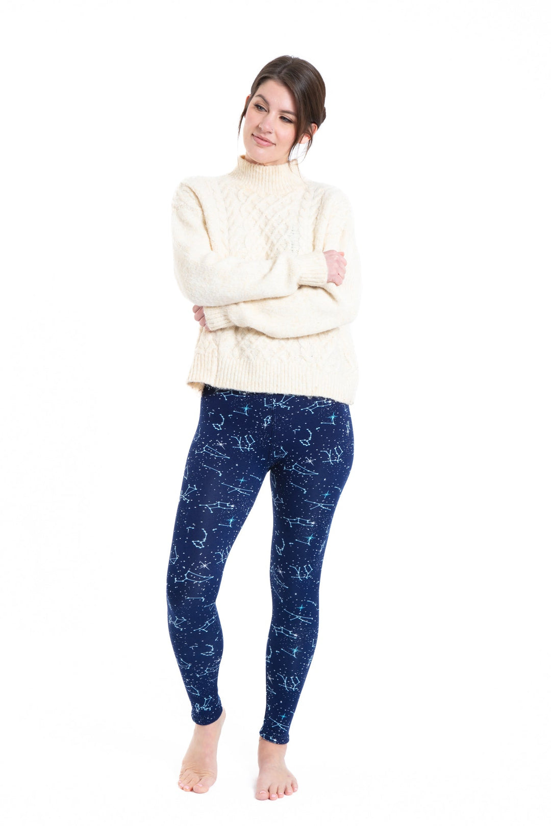 Blue Constellation - Cozy Lined Leggings