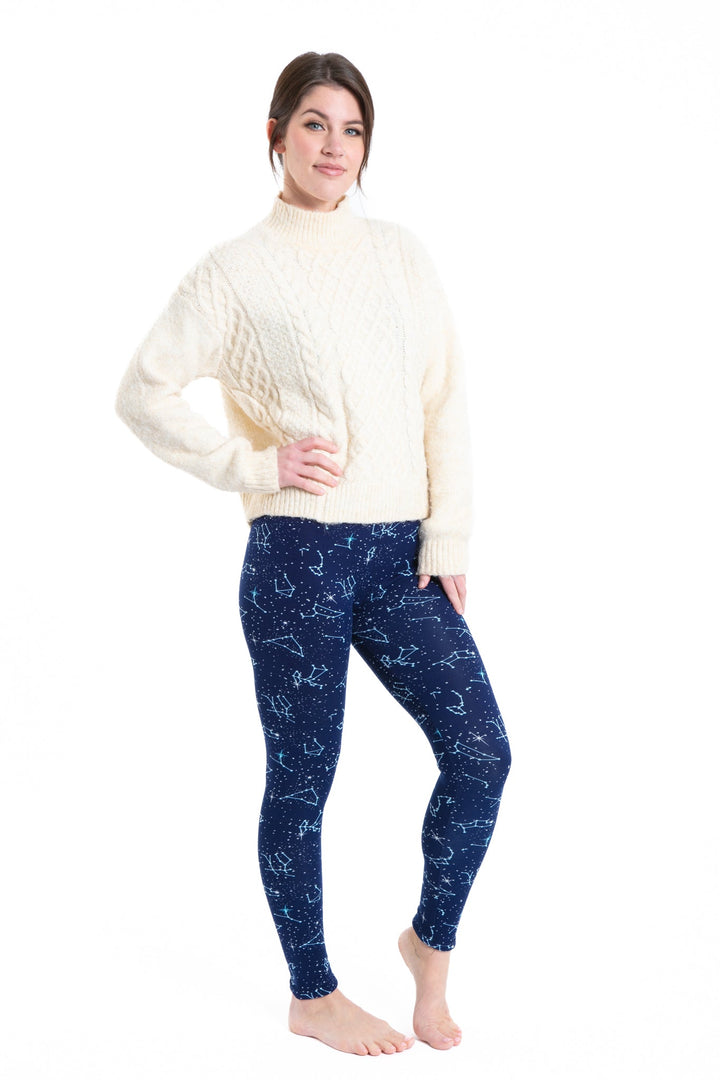 Blue Constellation - Cozy Lined Leggings