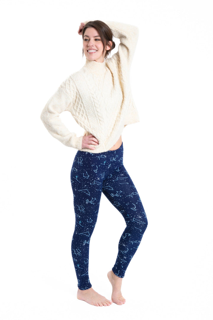 Blue Constellation - Cozy Lined Leggings