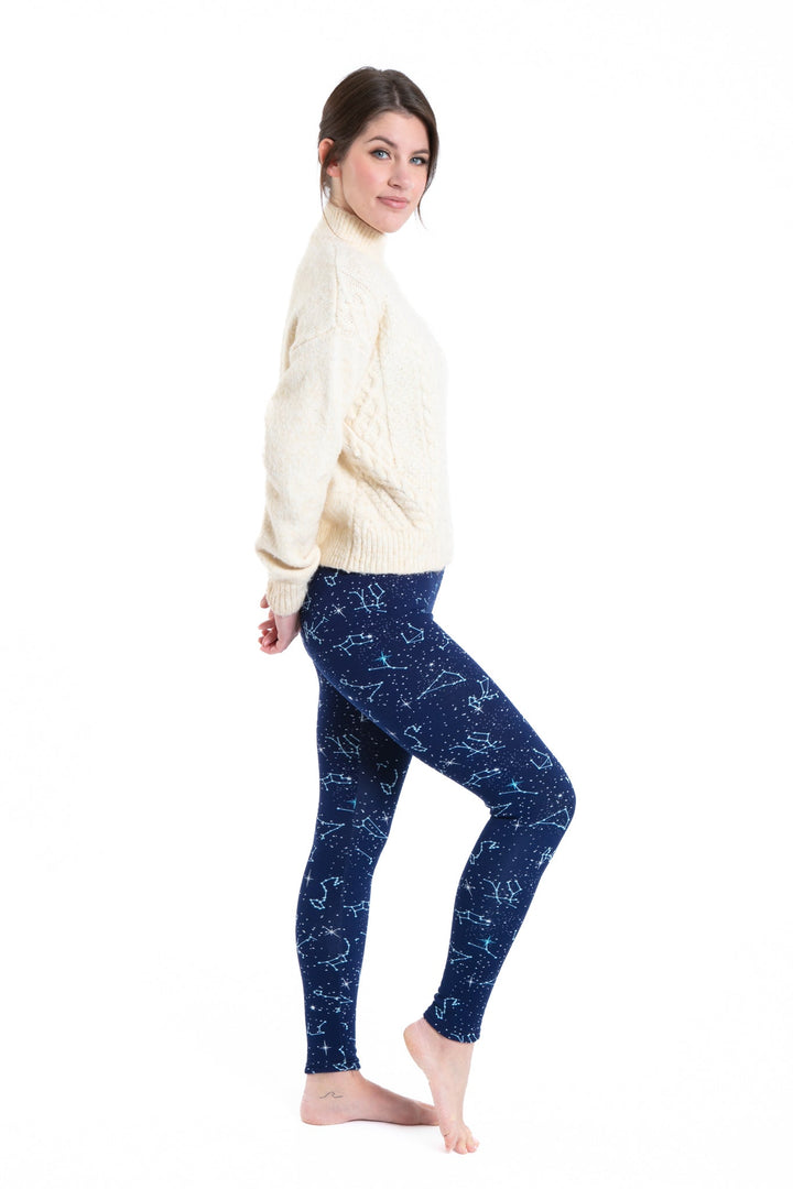 Blue Constellation - Cozy Lined Leggings