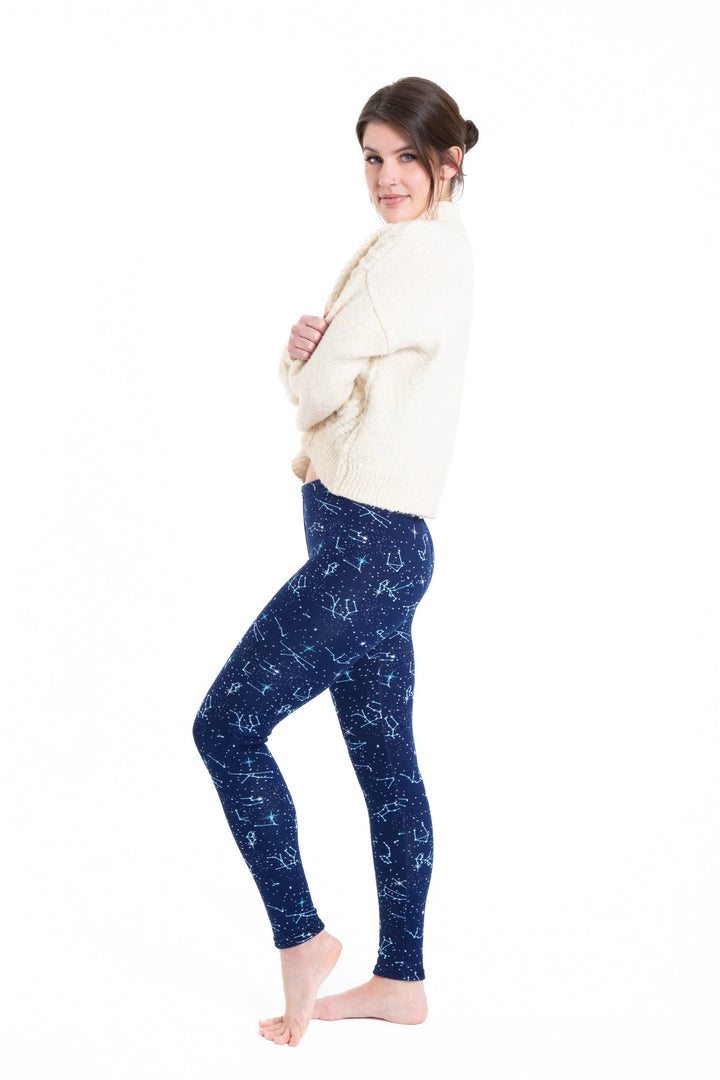 Blue Constellation - Cozy Lined Leggings