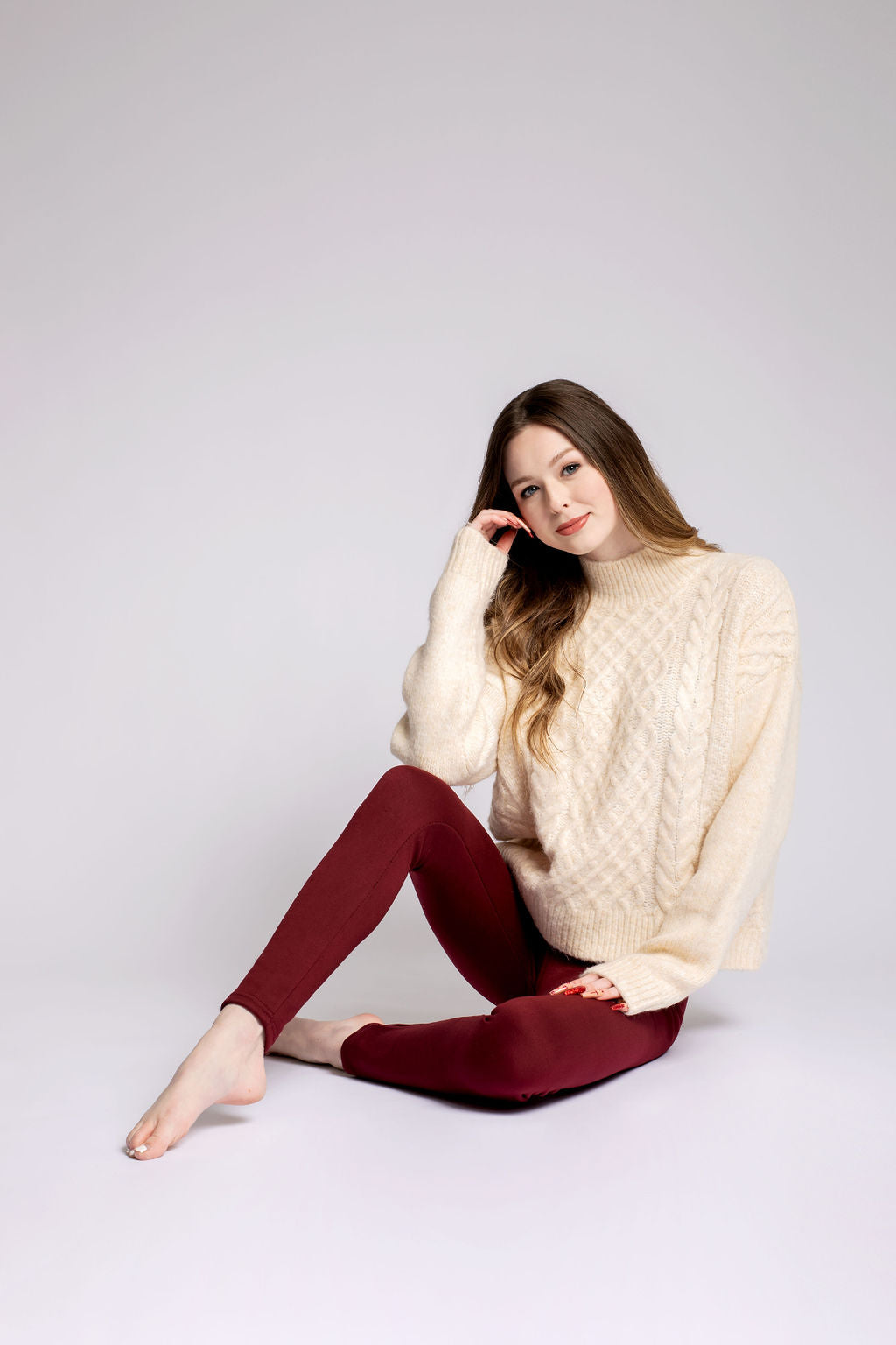Burgundy - Cozy Lined Leggings
