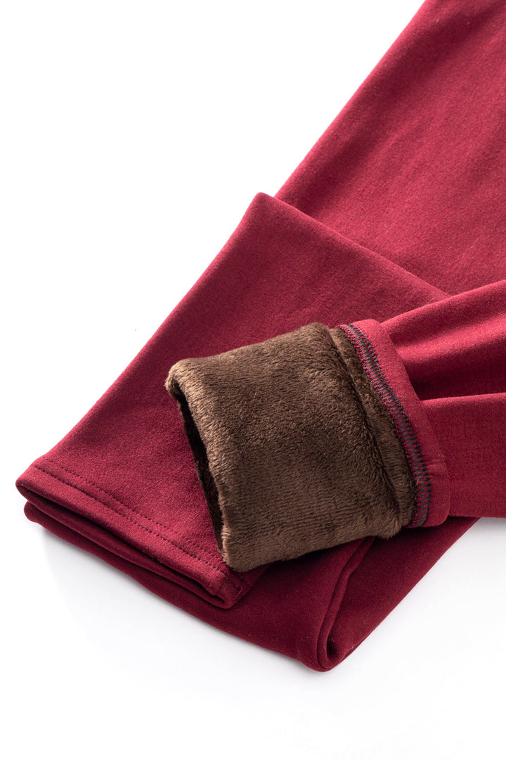 Burgundy - Cozy Lined Leggings