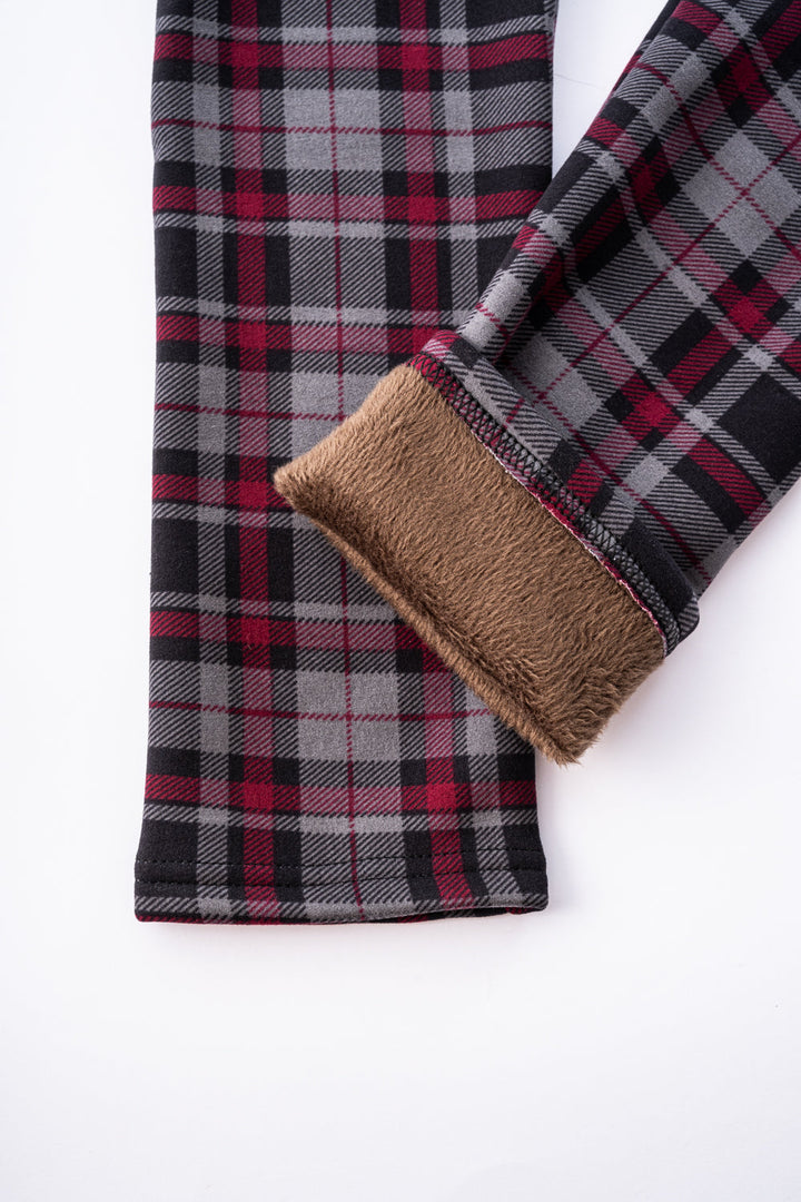 Red & Grey Plaid - Cozy Lined