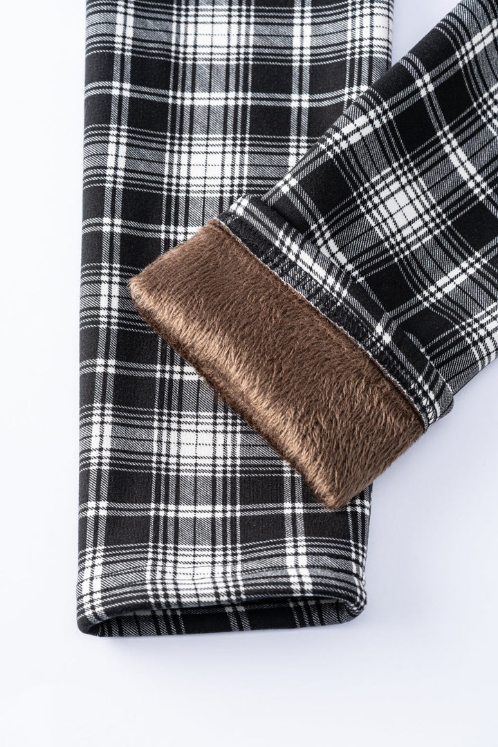 Black & White Scottish - Cozy Lined Leggings