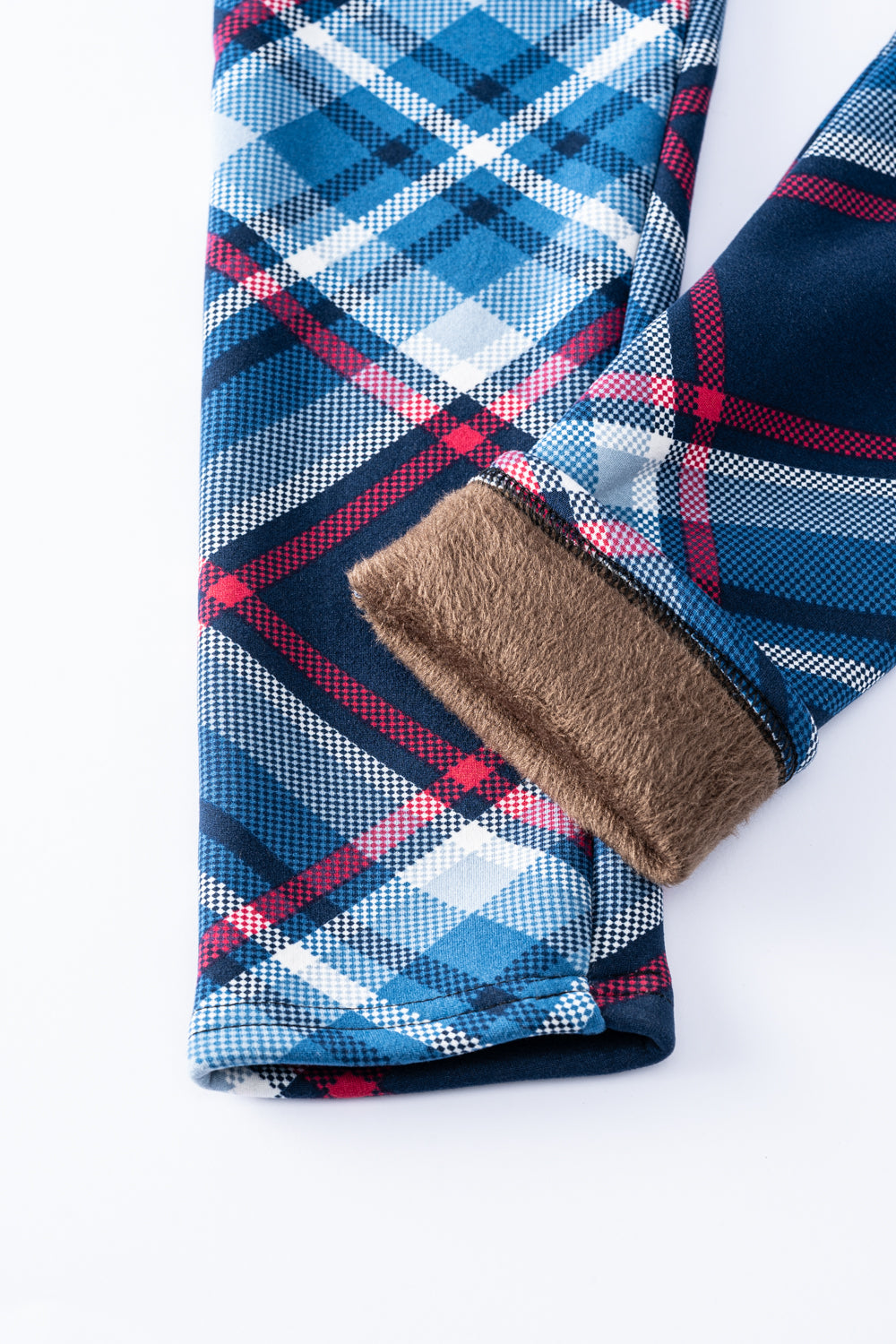 Blue & Fuchsia Squares - Cozy Lined Leggings