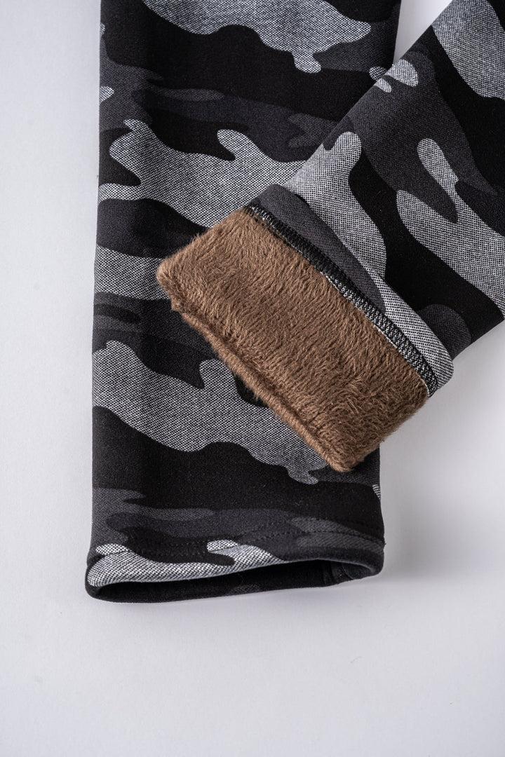 Black & Gray Camo - Cozy Lined