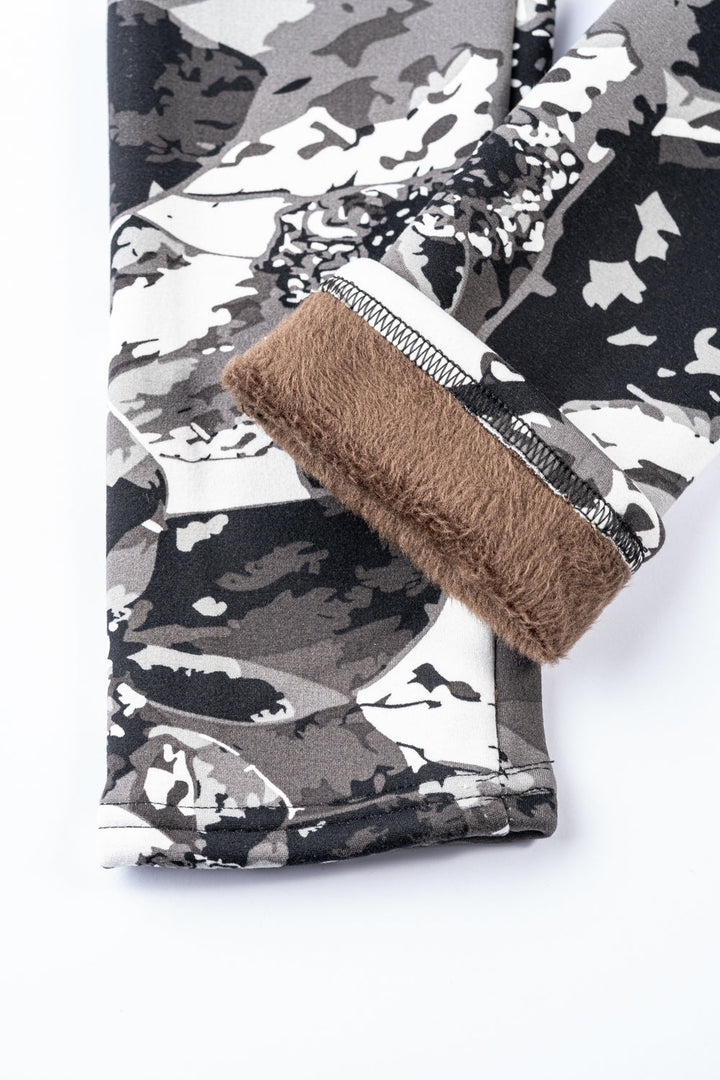 Gray & White - Cozy Lined Leggings