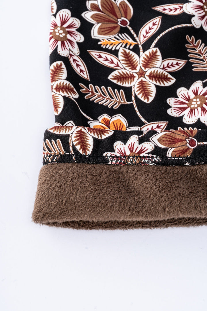 Autumn Blossom - Cozy Lined Leggings