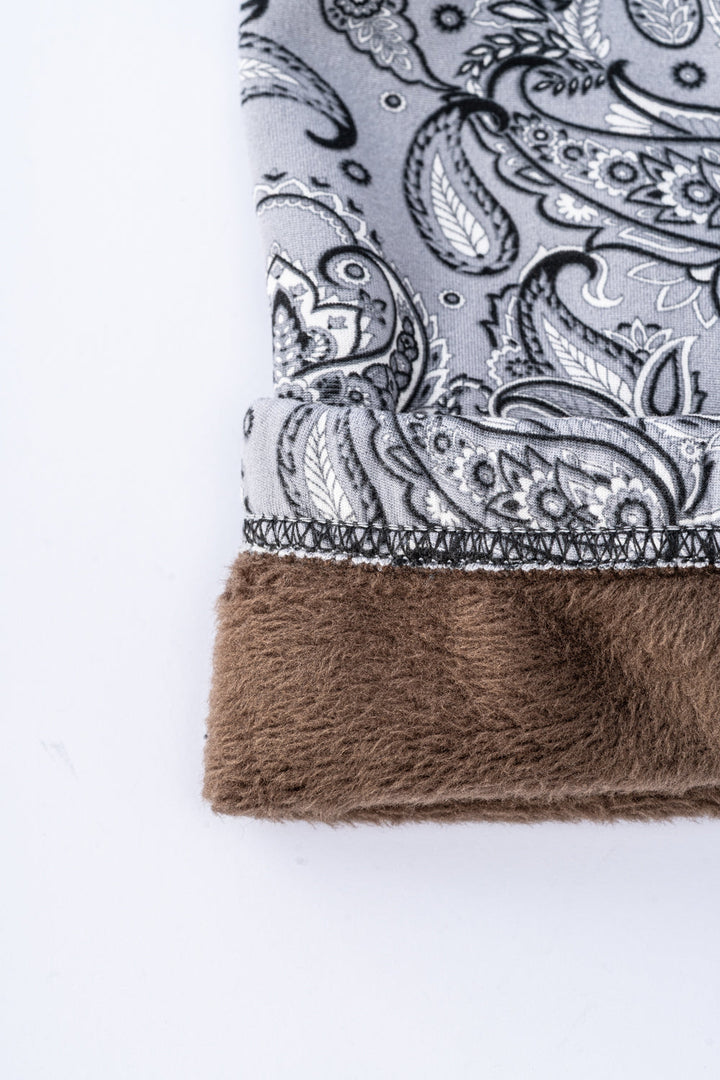 Gray Paisley - Cozy Lined Leggings