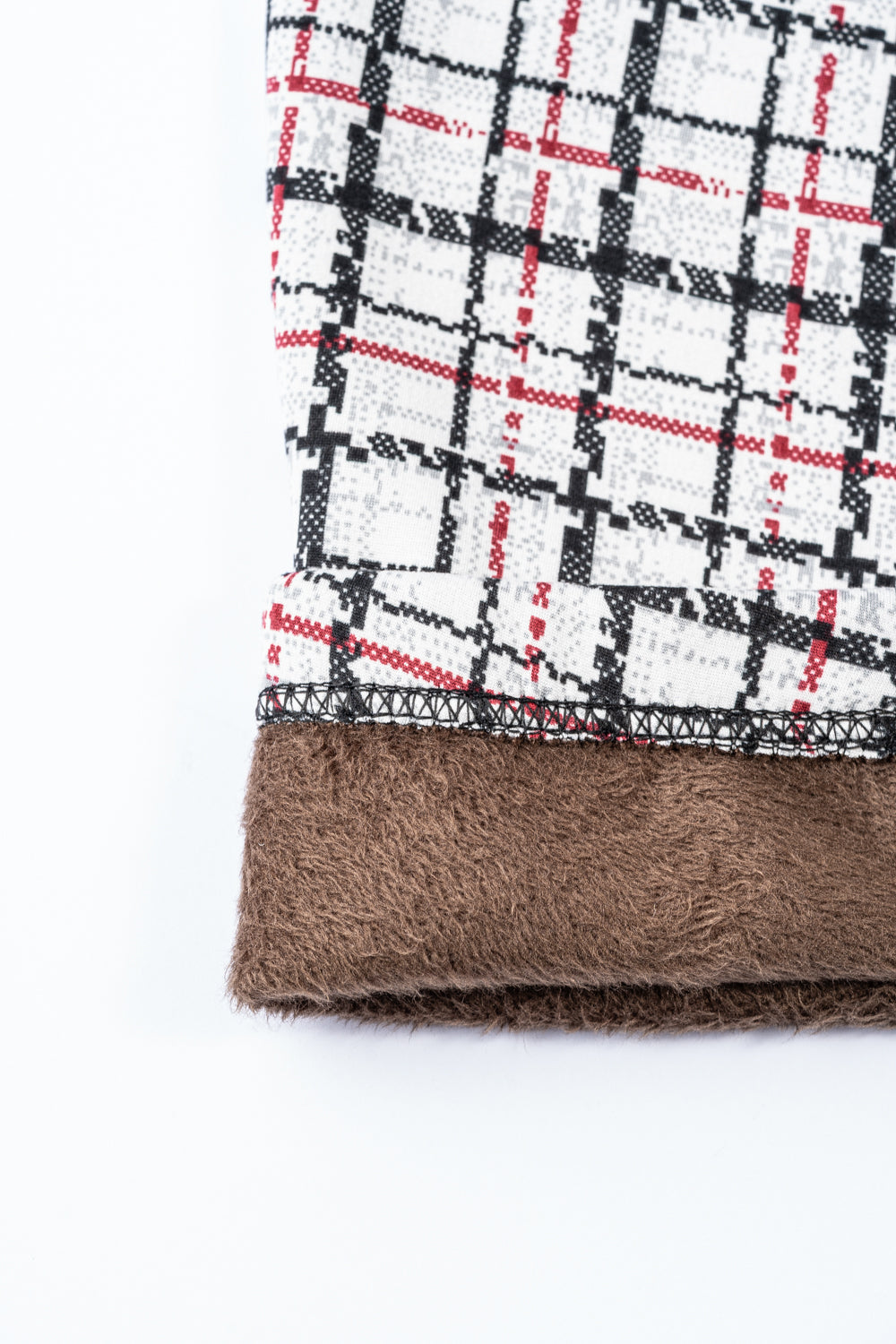 Light Gray Tartan - Cozy Lined Leggings