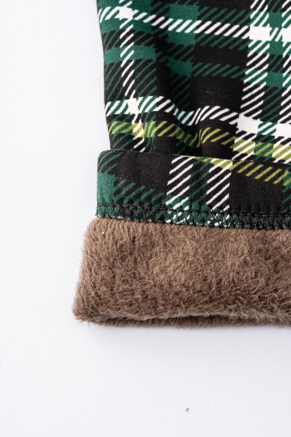 Green Tartan - Cozy Lined Leggings