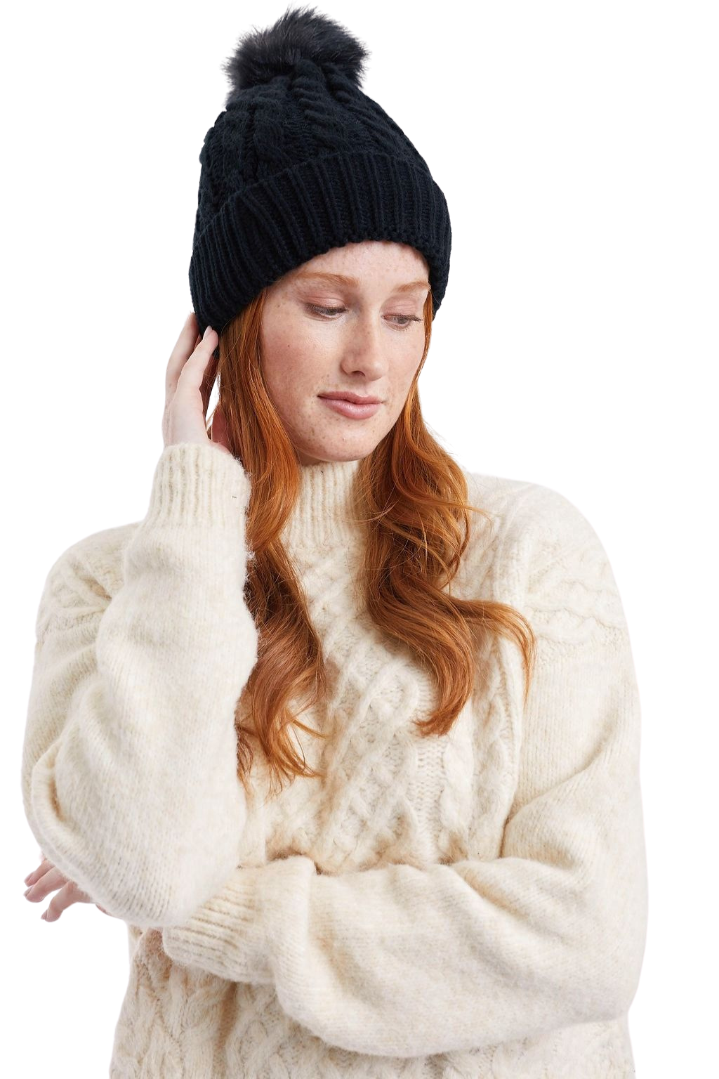 Black - Cozy Lined Hat