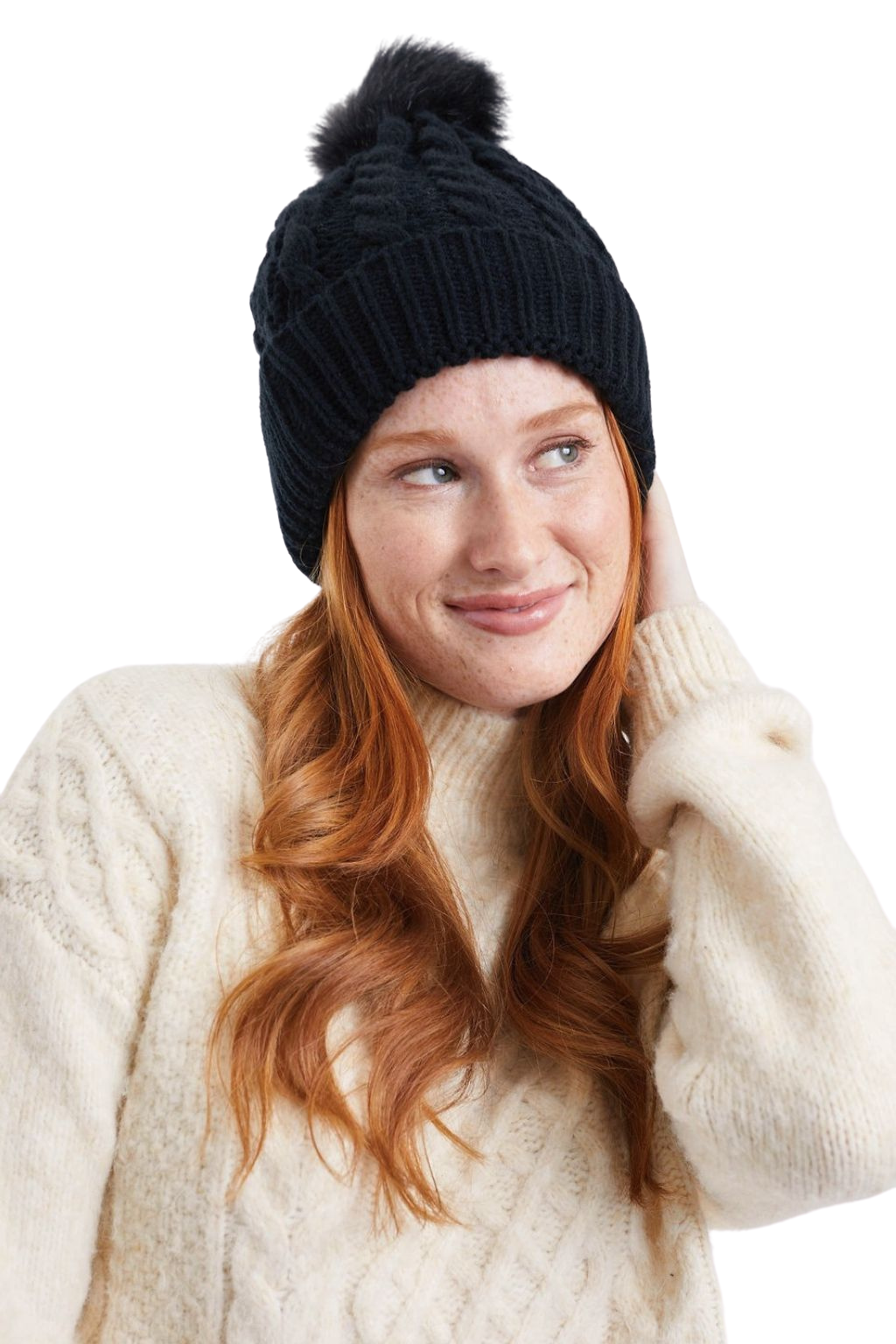 Black - Cozy Lined Hat