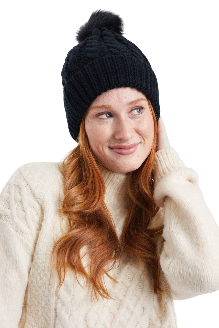 Black - Cozy Lined Hat