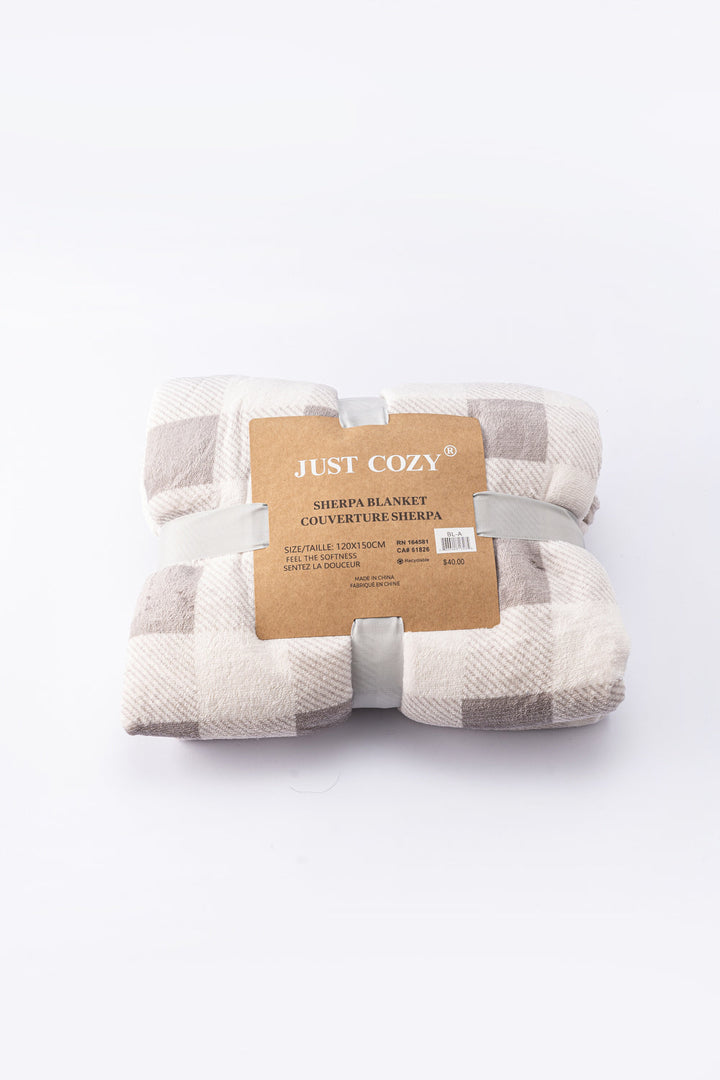 Walnut Plaid - Sherpa Blanket