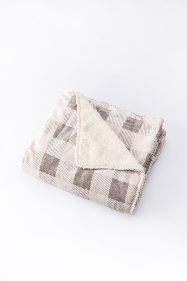 Walnut Plaid - Sherpa Blanket
