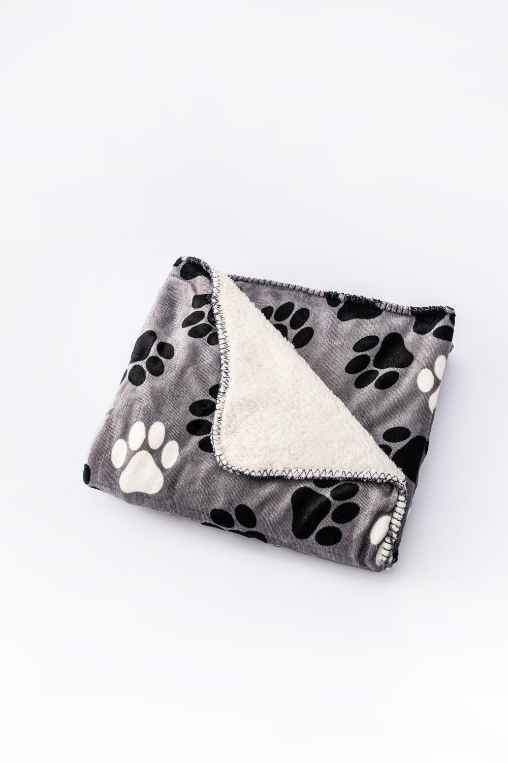 Grey Little Paws - Sherpa Blanket