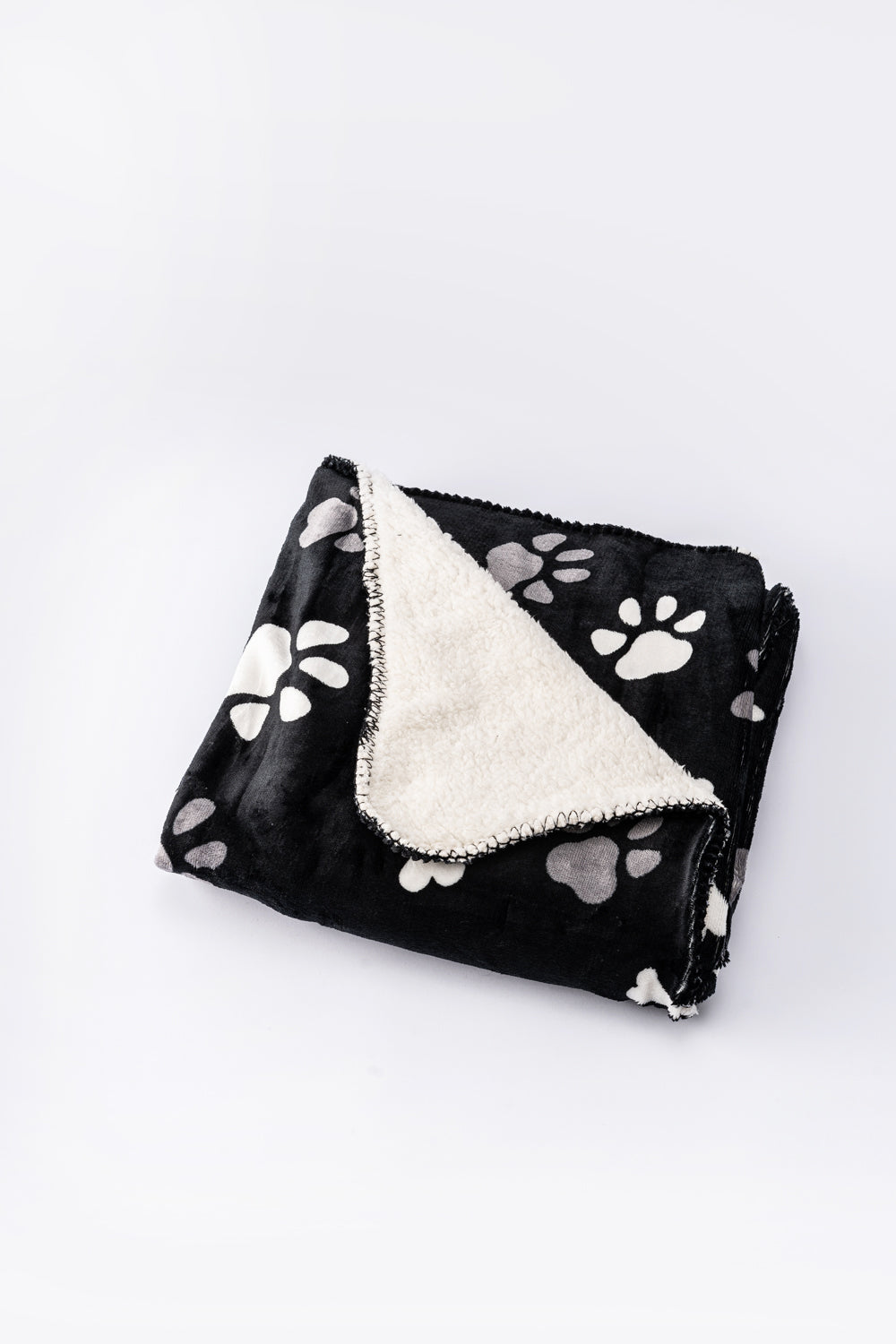 Black Little Paws - Sherpa Blanket