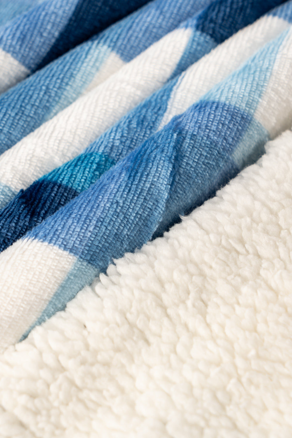 Blue Plaid - Sherpa Blanket