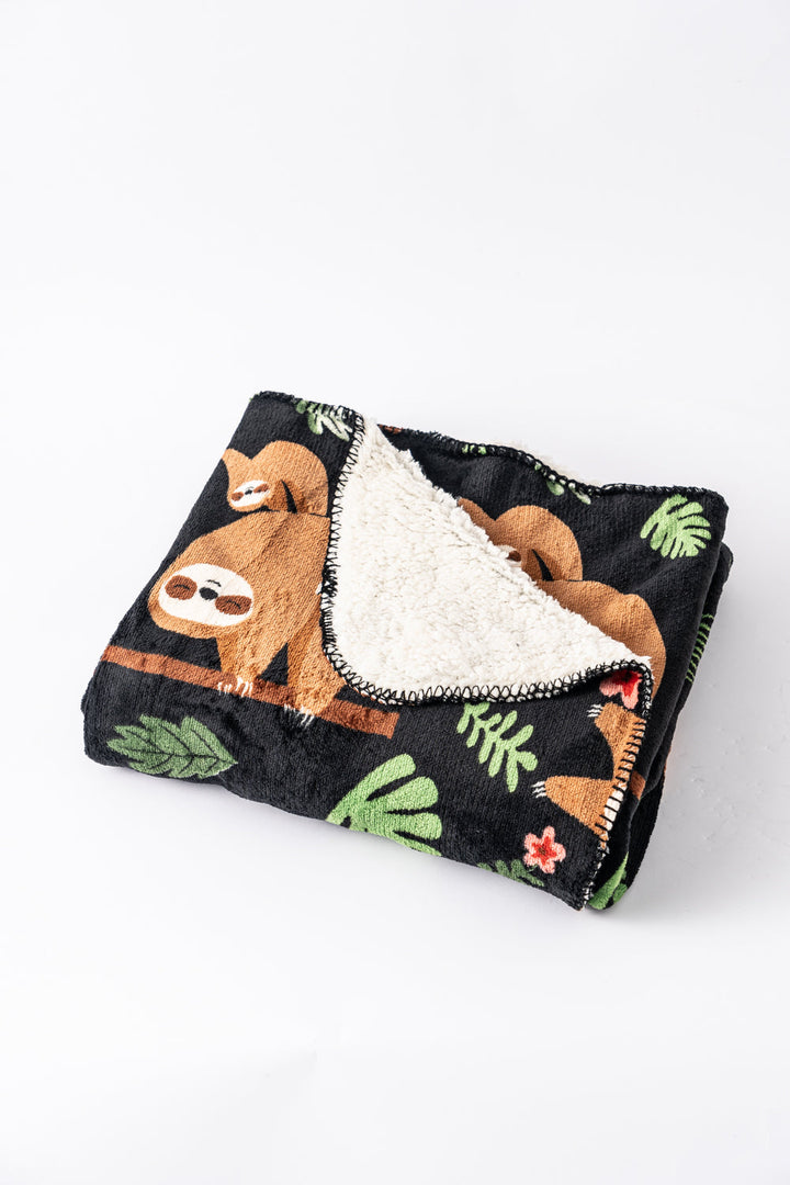 Cute Sloth - Sherpa Blanket