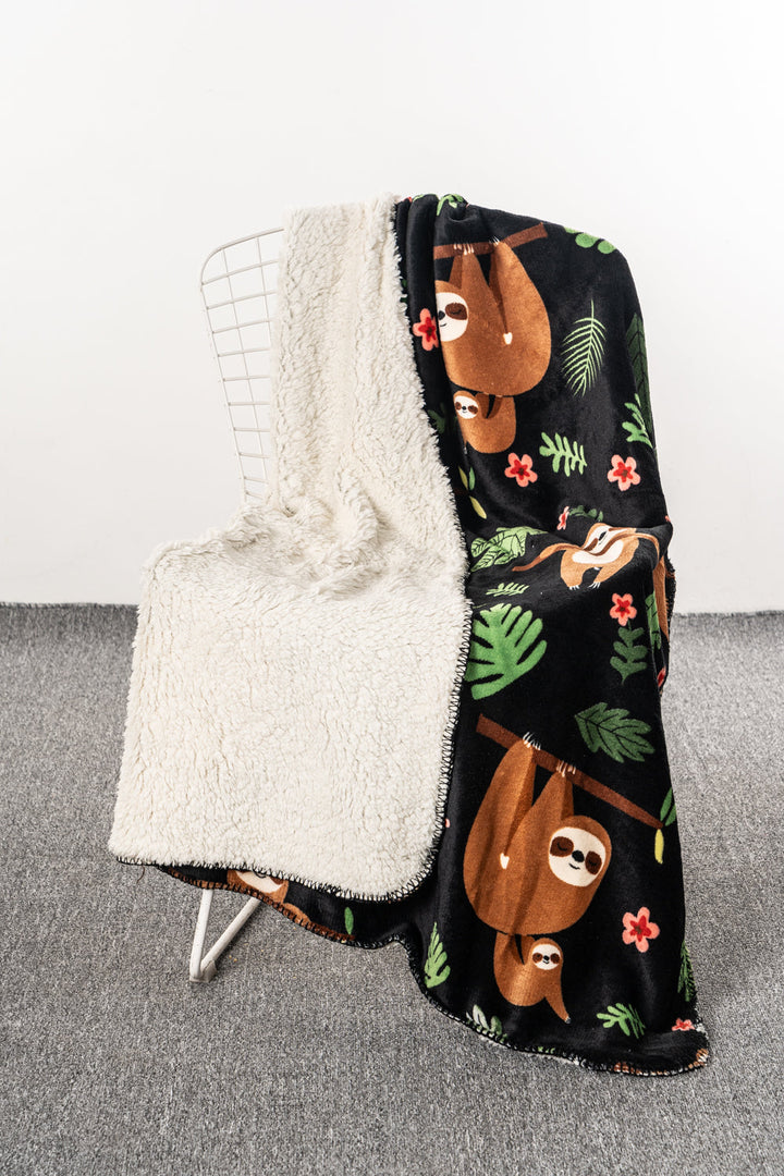 Cute Sloth - Sherpa Blanket