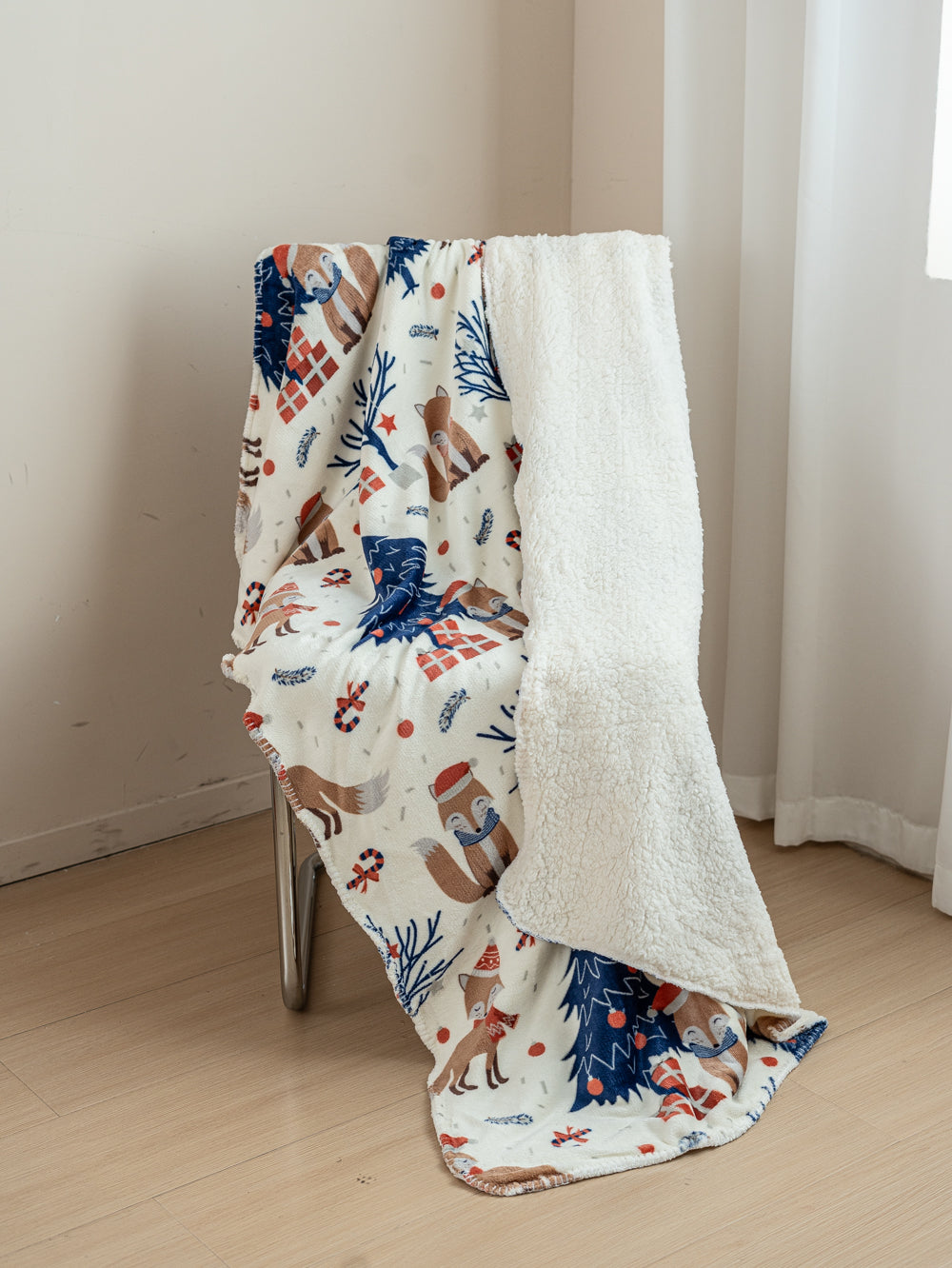 Foxy Noel - Sherpa Blanket