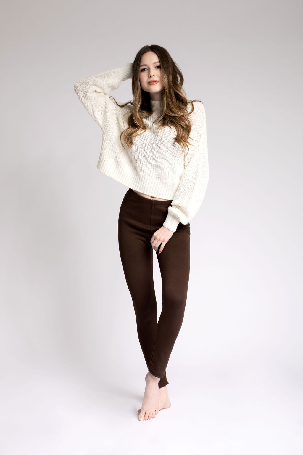 Brown - Cozy Lined Leggings
