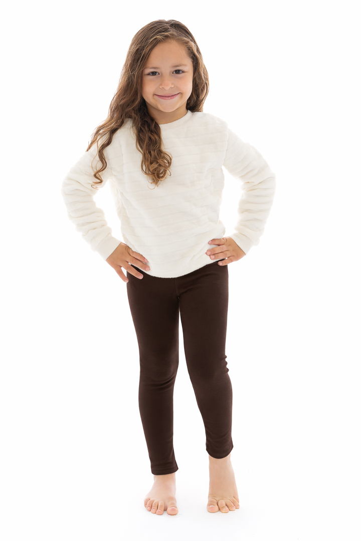Brown Kid's - Cozy Lined Leggings