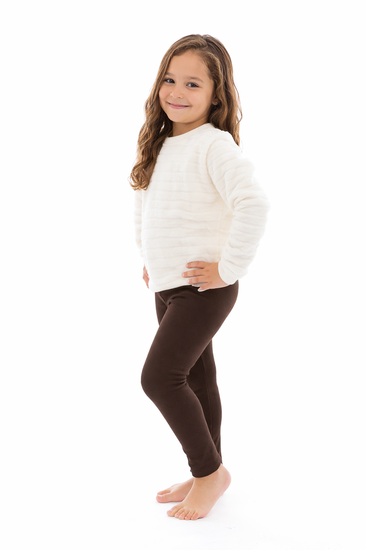 Brown Kid's - Cozy Lined Leggings