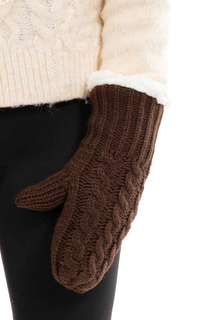 Brown - Cozy Lined Mittens