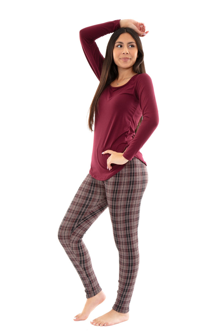 Maroon Plaid - Cozy Lined