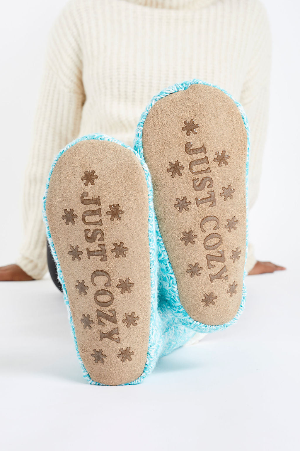 Sky Blue - Cozy Slipper Socks