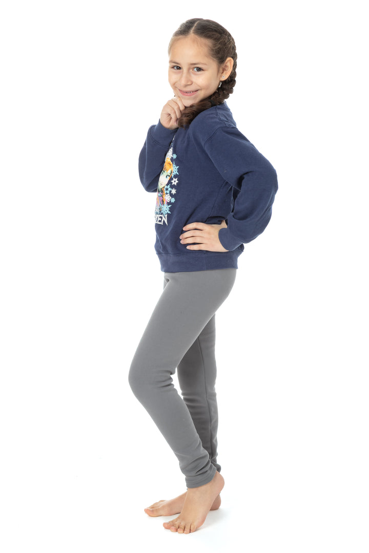 Stormy Grey Kid's - Cozy Lined Leggings