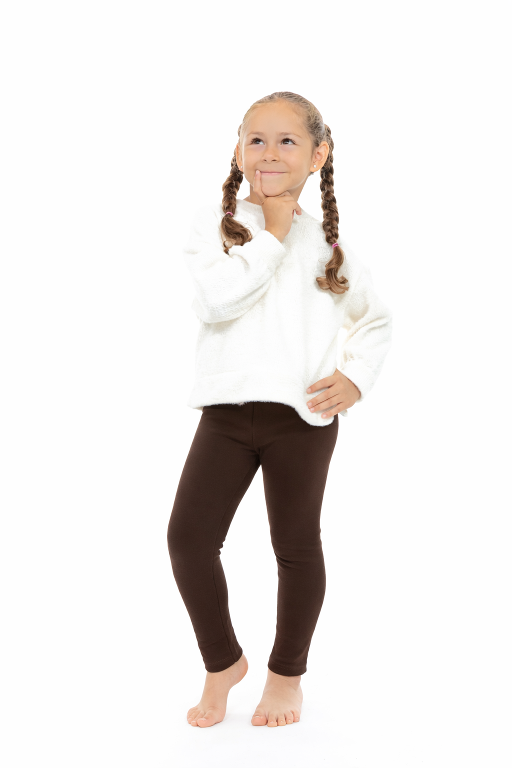 Brown Kid's - Cozy Lined Leggings