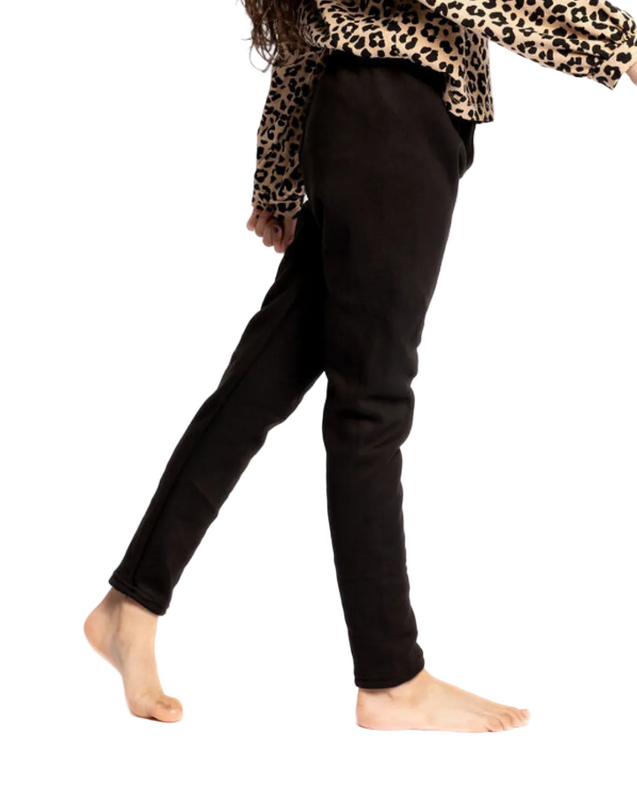 Black Kid's - Cozy Lined Leggings