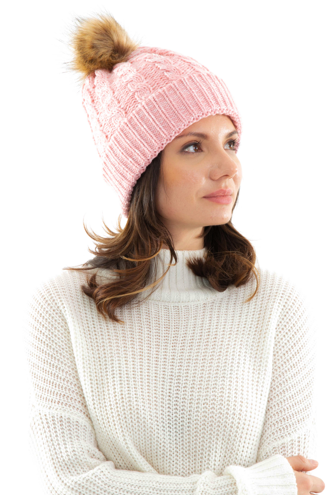 Pink - Cozy Lined Hat