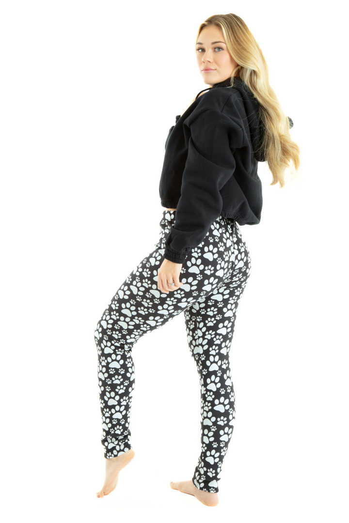 White Paws - Cozy Lined Leggings