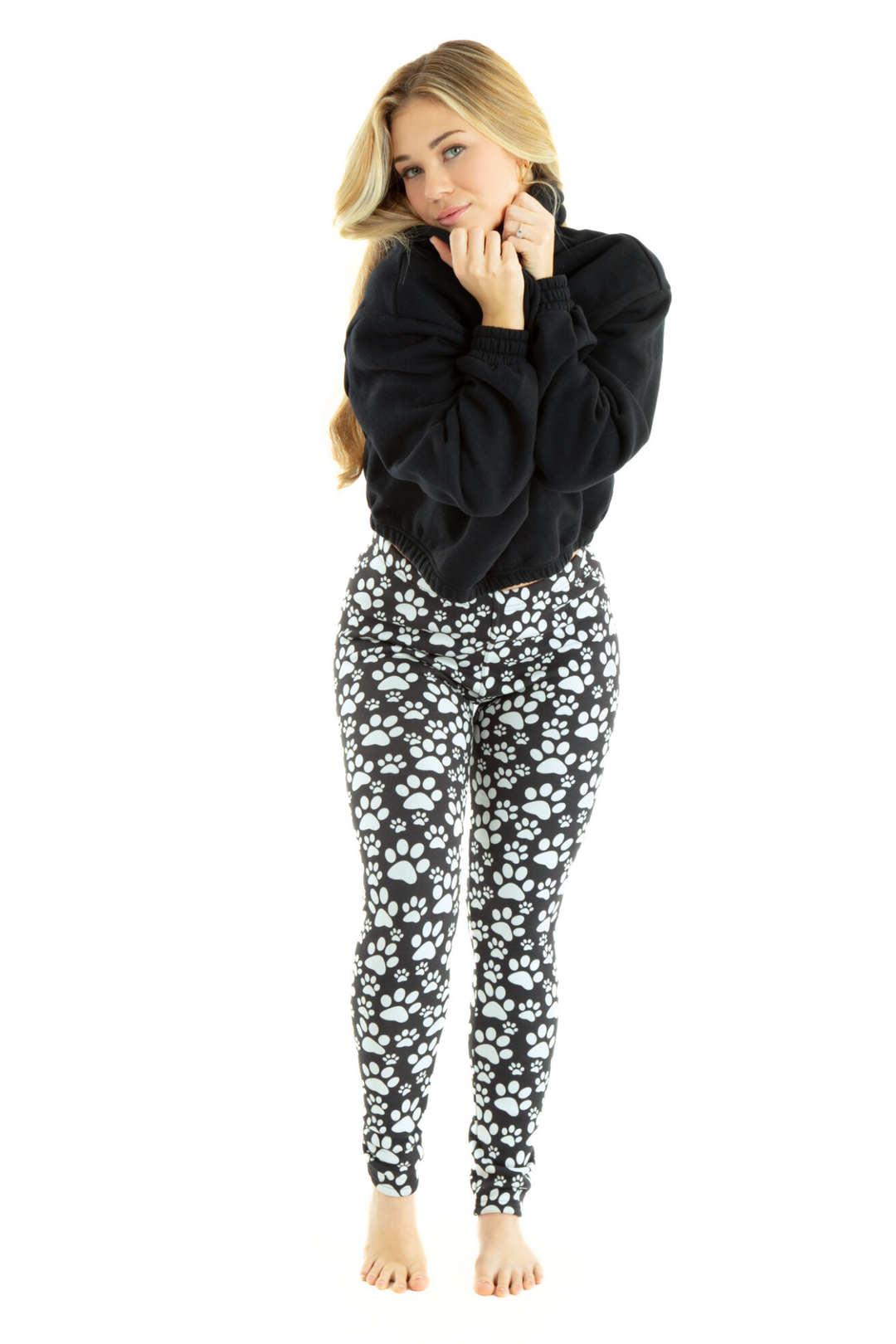 White Paws - Cozy Lined Leggings